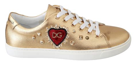 dolce gabbana gold leather sneakers|Dolce & Gabbana sneakers online shop.